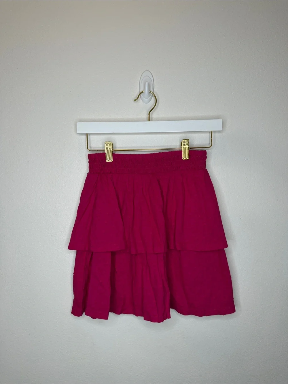 Old Navy Tiered Magenta Mini Skirt